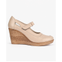 Marimea 37 Pantofi dama cu platforma din piele naturala Bej P9154BEJ